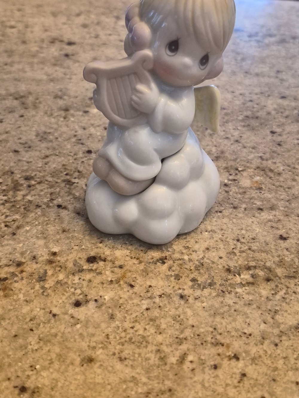 Precious Moments salt and pepper shakers Angela golden wings ceramic